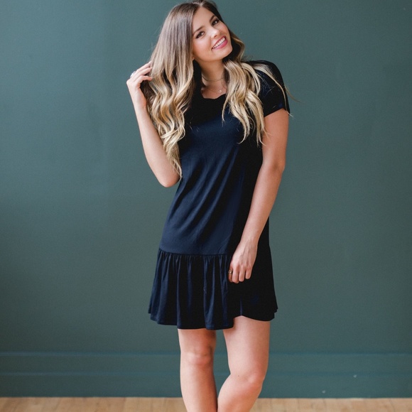 Black Ruffle Dress - Picture 2 of 2